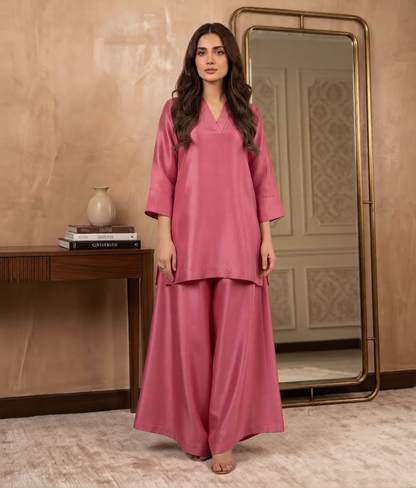 ZASHA - 2 Piece Butterfly Pant Set - Ruby Red